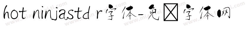 hot ninjastd r字体字体转换